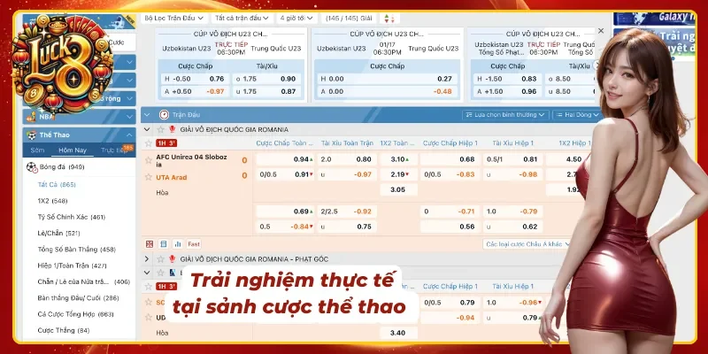 Ưu điểm nổi bật tạo nên sức hút của sảnh thể thao Luck8